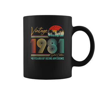 40Th Birthday Gift Vintage 1981 Retro 40 Years Old Coffee Mug | Favorety DE