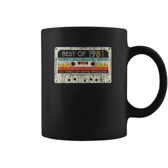 40Th Birthday Gifts Vintage Best Of 1981 Retro Cassette Tape Coffee Mug | Favorety CA