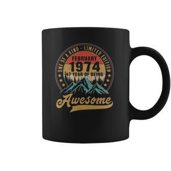 47Th Birthday Gift 47 Years Old Retro Vintage February 1974 Ver2 Coffee Mug | Favorety CA