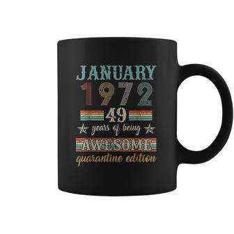 50Th Birthday Gift 50 Years Old Retro Vintage January 1972 Coffee Mug | Favorety AU