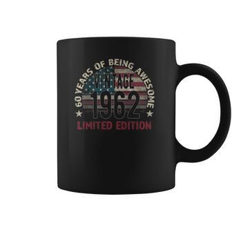 60Th Birthday Gift Men Vintage 1962 60 Years Old - Usa Flag Coffee Mug | Favorety AU