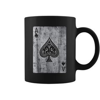 Ace Of Spades Card Gambling Poker Vintage Graphic Coffee Mug | Favorety AU