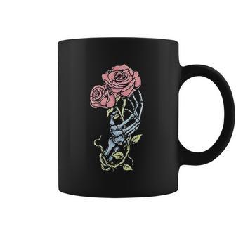 Aesthetic Skeleton Hand Rose Pastel Goth Dark Gothic Coffee Mug | Favorety AU