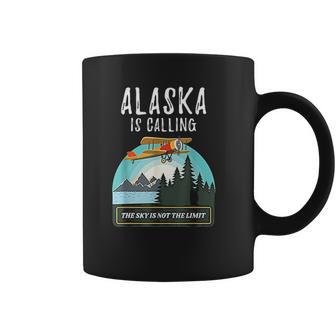 Alaska Mountain Retro Vintage Plane Bush Flying Coffee Mug | Favorety