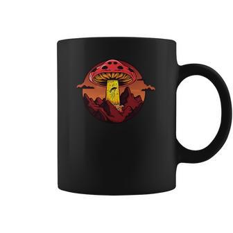 Alien Ufo Space Aliens Spaceship Kiffen Joint Mushrooms Shirt Coffee Mug | Favorety CA