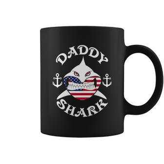 American Daddy Shark Under The Water Coffee Mug | Favorety