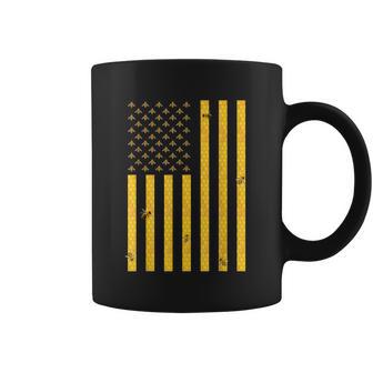 American Flag Honeycomb Honey Bee Beekeeping Beekeeper Coffee Mug | Favorety AU