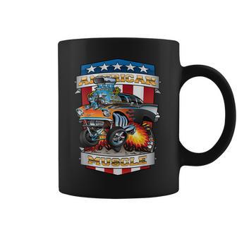 American Pride Classic Fifties Muscle Car Hot Rod Cartoon Coffee Mug | Favorety DE