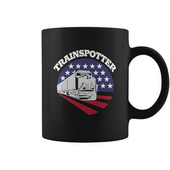 American Trainspotter Train America Trainspotting Trains Gift Graphic Design Printed Casual Daily Basic Coffee Mug | Favorety CA