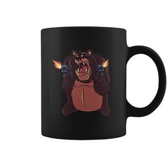 Angry Bear Shooting Coffee Mug | Favorety