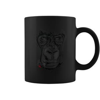 Angry Gorilla Graphic Ape Cigar Smoking Monkey Coffee Mug | Favorety