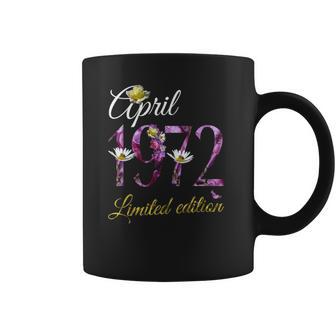 April 1972 Tee - 50 Years Old Floral 1972 50Th Birthday Gift Coffee Mug | Favorety