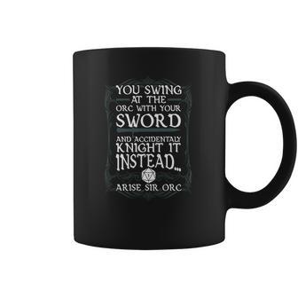 Arise Sir Orc Funny Tabletop Rpg Coffee Mug | Favorety AU