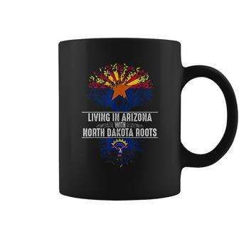 Arizona Home North Dakota Roots State Tree Flag Gift Coffee Mug | Favorety