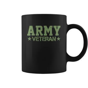 Army Veteran Distress Logo Graphic Design Printed Casual Daily Basic Coffee Mug | Favorety DE