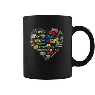 Artist Elements Of Art Heart Shape Colorful Painter Coffee Mug | Favorety