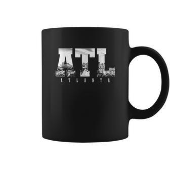 Atl Atlanta Skyline Pride Black And White Coffee Mug | Favorety