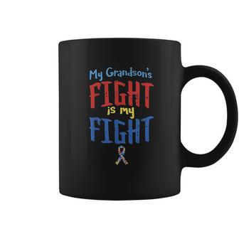 Autism Awareness Autistic Grandsons Fight Grandparent Coffee Mug | Favorety DE