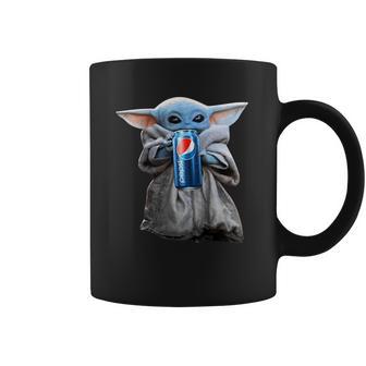 Baby Yoda Drink Pepsi Sweater Coffee Mug | Favorety