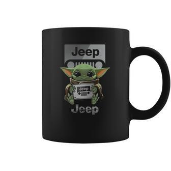 Baby Yoda Hug Jeep Coffee Mug | Favorety AU