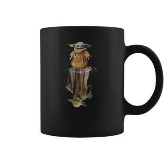 Baby Yoda And Master Yoda Water Reflection Shirt Coffee Mug | Favorety