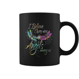 I Believe There Is Angel Among Us Dragonfly Colorful Coffee Mug | Favorety DE