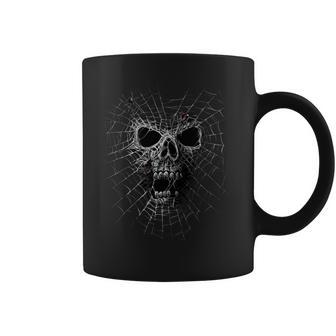 Black Widow Spider Web Skull Coffee Mug | Favorety UK