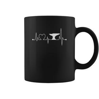 Blacksmith Anvil Heartbeat Forge T Shirt Coffee Mug | Favorety AU