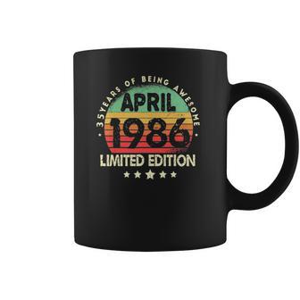 Born In April 1986 Vintage Limited Edition 35Th Birthday Coffee Mug | Favorety