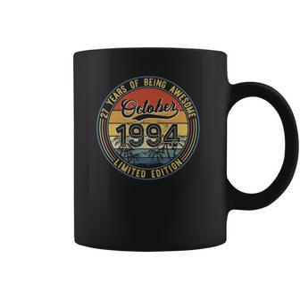 Born In October 1994 27Th Birthday Gift Retro 27 Years Old Coffee Mug | Favorety CA