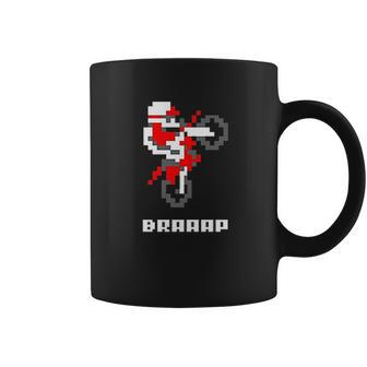 Braaap Dirt Bike Retro 8 Bit Video Game Gamer Coffee Mug | Favorety UK