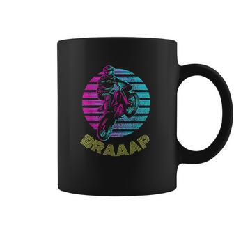 Braaap Vintage Motocross Dirt Bike Sunset Coffee Mug | Favorety