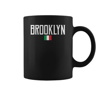 Brooklyn Italian Flag Vintage White Coffee Mug | Favorety DE