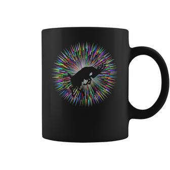 Bucking Goat Silhouette Bright Explosion Coffee Mug | Favorety UK