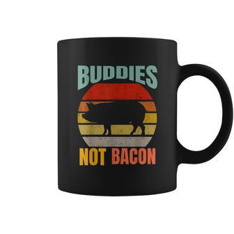 Buddies Not Bacon Cute Funny Pig Vegan Vintage Piggy Gift Coffee Mug | Favorety AU