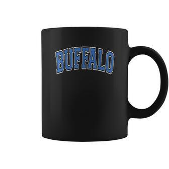 Buffalo Ny Varsity Style Blue Text Coffee Mug | Favorety UK