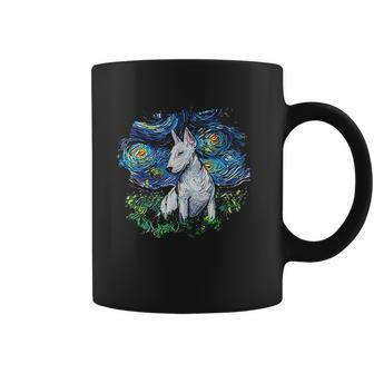 Bull Terrier Starry Night Impressionist Dog Art Coffee Mug | Favorety CA