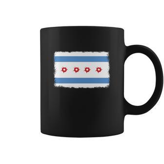 Bullet Hole Chicago Flag T-Shirts Coffee Mug | Favorety AU