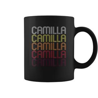 Camilla Retro Wordmark Pattern Vintage Style Coffee Mug | Favorety CA