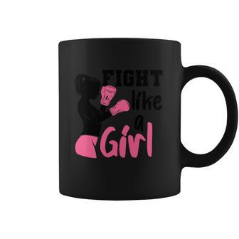 Cancer Fight Like A Girl Pink Ribbon Breast Cancer Graphic Design Printed Casual Daily Basic Coffee Mug | Favorety AU