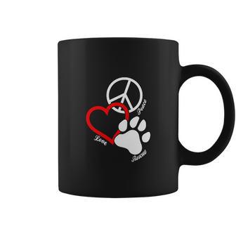 Canine Pet Rescue Cpr Peace Love Rescue With Pawprint Dog Puppy Coffee Mug | Favorety UK