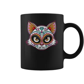 Cat Sugar Skull Funny Day Of The Dead Group Matching Coffee Mug | Favorety UK