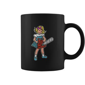 Chainsaw Girl Goth Punk Emo Retro Vintage Coffee Mug | Favorety CA