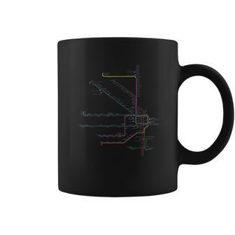 Chicago Map Cta Elevated L Train Metro Transit Coffee Mug | Favorety UK