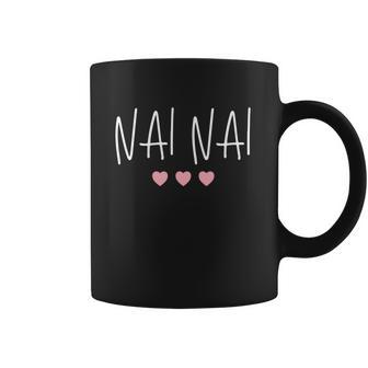 Chinese Grandma Nai Nai Grandmother Cute Pink Hearts Nai Nai Gift Coffee Mug | Favorety DE