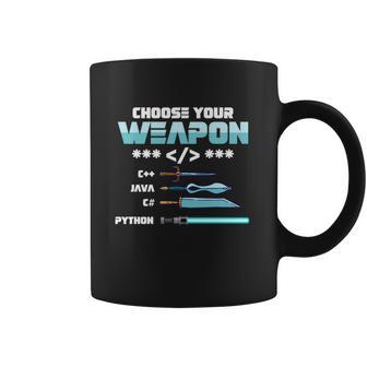 Choose Your Weapon C Java Python C Programmers Gift Graphic Design Printed Casual Daily Basic Coffee Mug | Favorety AU