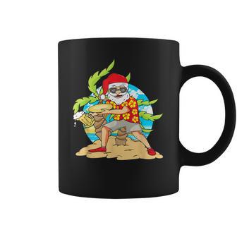 Christmas In July Santa Beach Frisbee Beer Gift Coffee Mug | Favorety UK