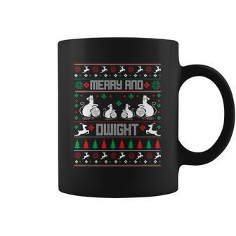 Christmas Merry And Dwight Ugly Christmas Sweater Coffee Mug | Favorety CA