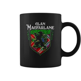 Clan Macfarlane Surname Scottish Tartan Lion Rampant Crest Coffee Mug | Favorety AU