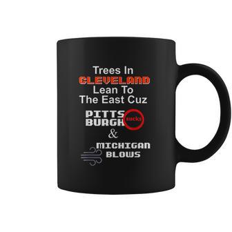 Cleveland Pittsburgh Sucks Michigan Blows Football Coffee Mug | Favorety